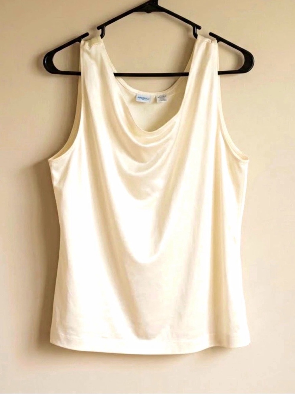 Lands' End Cream Cowl Neck Sleeveless Camisole